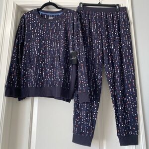 Cuddl Duds Pajama Set With Star Pattern